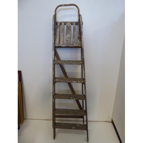 677 - Vintage Wooden Ladder