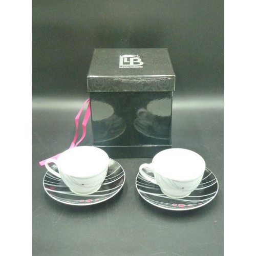 78 - Royal Worcester Laurence Llewelyn-Bowen 4 Coffee Cup & 4 Saucer Set