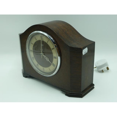 25 - Vintage Smith's Sectric Wood Cased Mantle Clock