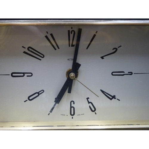 34 - A Metamec Brass Clock approx 9 inches across