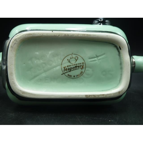 52 - The Teapottery Small Ceramic Toaster Teapot in Green