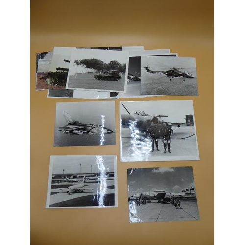 58 - Selection of Approx 13 Official Photographs depicting Military Aircraft and Tanks