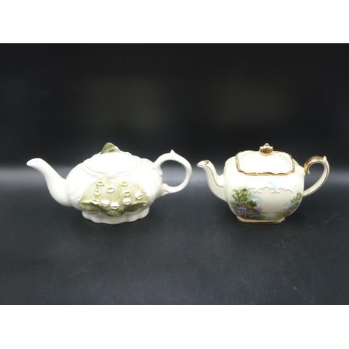 77 - Four teapots to include Sadler