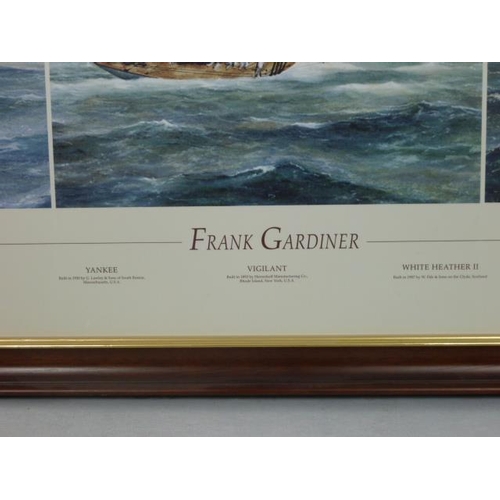 96 - Frank Gardiner Collection of Framed Racing Lots including Yankee, Vigilant and White Heather II (39