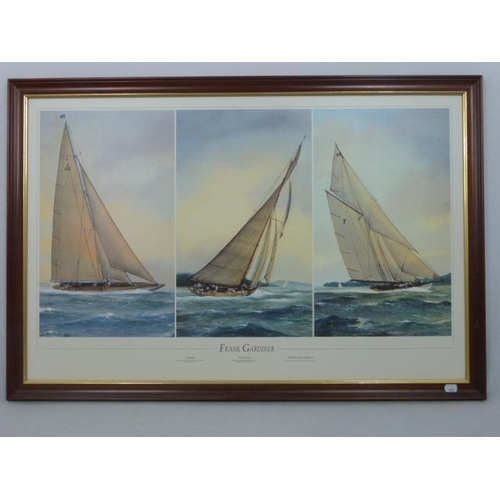 96 - Frank Gardiner Collection of Framed Racing Lots including Yankee, Vigilant and White Heather II (39