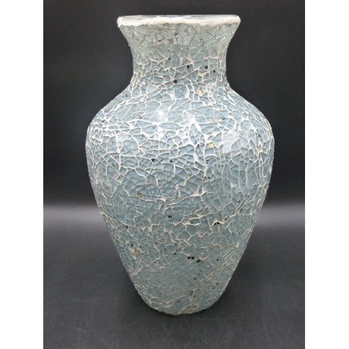 107 - Glass Vase with Mosaic Design Decoration together with Royal Winton