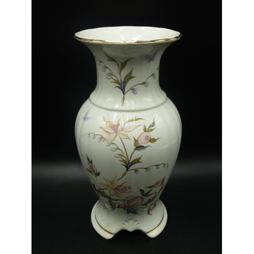 107 - Glass Vase with Mosaic Design Decoration together with Royal Winton