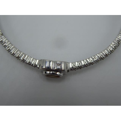 215 - Silver 925 Bangle with multi stones in presentation box