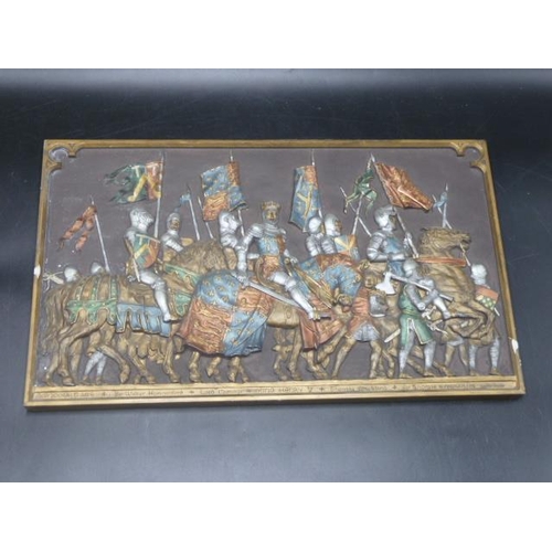 143 - Marcus Designs Agincourt 1415 3 dimensional ceramic wall plaque (16