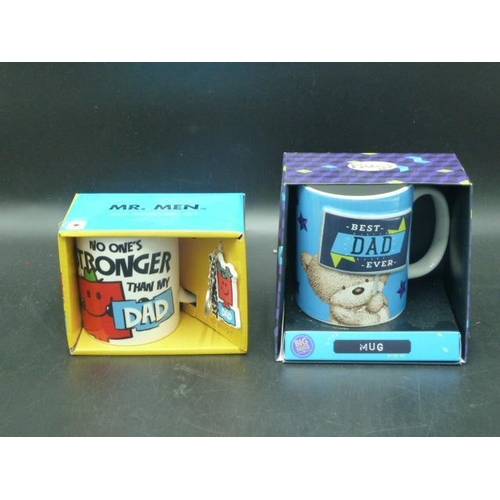 147 - Two New Best Dad Mug's including Hugs and Mr Men