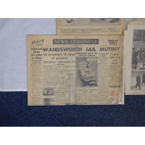 176 - Selection of 1950s Newspapers including Daily Mirror, The Times and News Chronicle