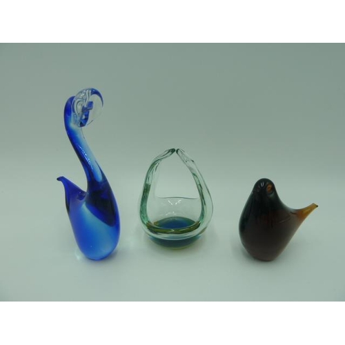 240 - Six pieces of Art Glass including Mdina