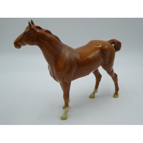 247 - Beswick Chestnut Swishtail Horse (1182) A/F