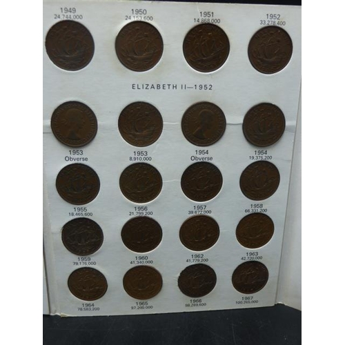 254 - Great Britain Coin Collectors Folder including Half Pennies and Selection of Mixed Coinage