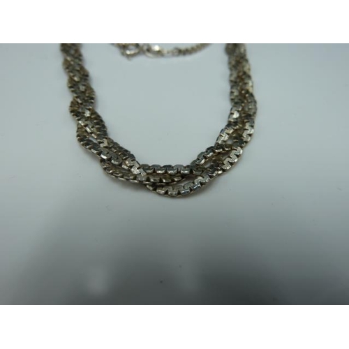 268 - Silver 925 Twisted Chain Necklace