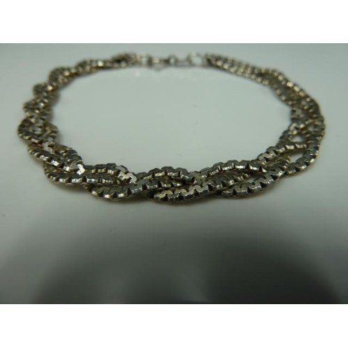 278 - Silver 925 Twisted Chain Bracelet