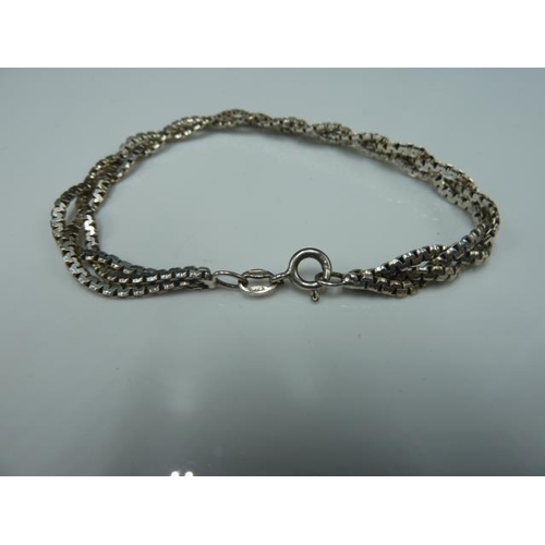 278 - Silver 925 Twisted Chain Bracelet