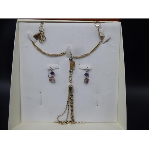 286 - Chete & Laroche Silver Collection Necklace and Earring Set