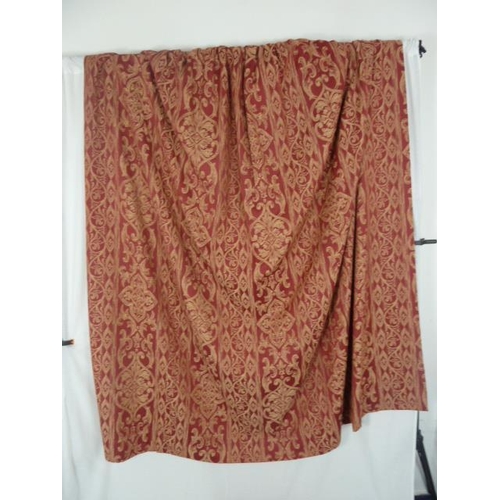 498 - Pair of Montgomery Damask Fully Lined Curtains (79