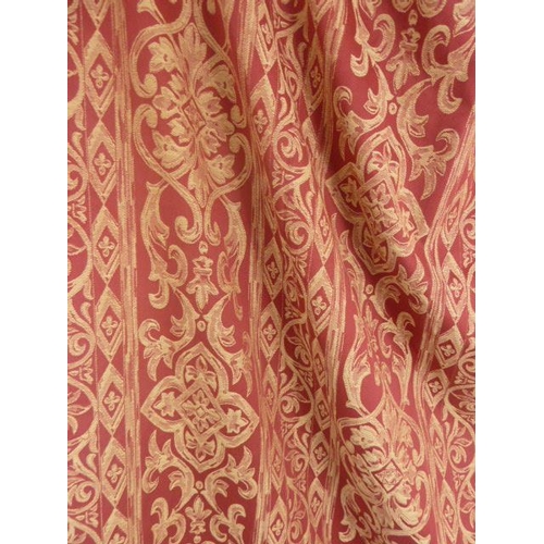 498 - Pair of Montgomery Damask Fully Lined Curtains (79