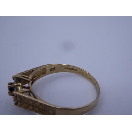 292 - Hallmarked Birmingham 375 Gold Ring (Size P) in Presentation Box