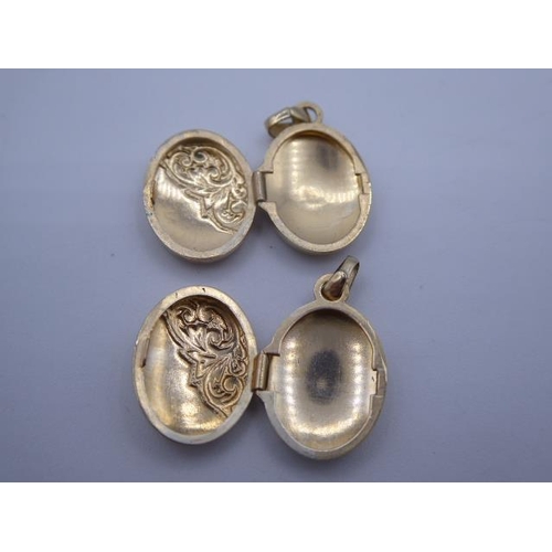 296 - Two Matching Gold 375 Lockets