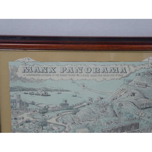 456 - Framed and Glazed Manx Panorama (26