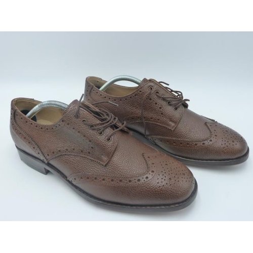 481 - A Pair of Samuel Windsor Oxford Brown Leather Shoes (Our Soles Are Best) Size 9.5 Price Sticker Stil... 