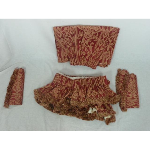 499 - Pair of Montgomery Damask Fully Lined Curtains (77