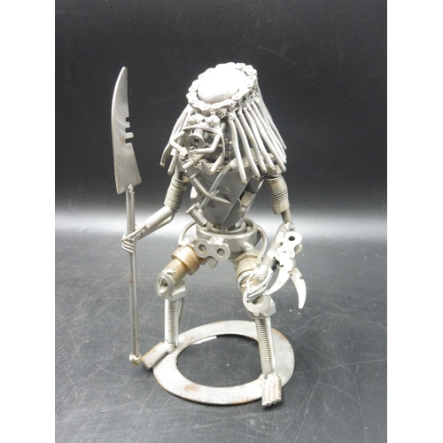 23 - Alien & Predator Hand Crafted Artwork Nuts, Bolts, Misc Metal Hardware Figurines with Swivel Waist a... 