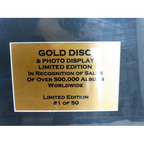 27 - Limited Edition (1 of 50) Christina Aguilera Gold disc and Photo display