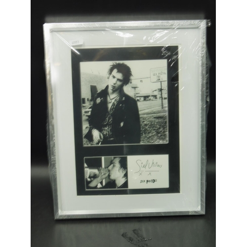 89 - Framed Siel Vicious picture from the Sex Pistols