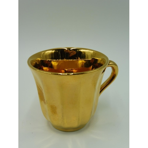 196 - Wade Fifteen Piece gold coloured coffee set