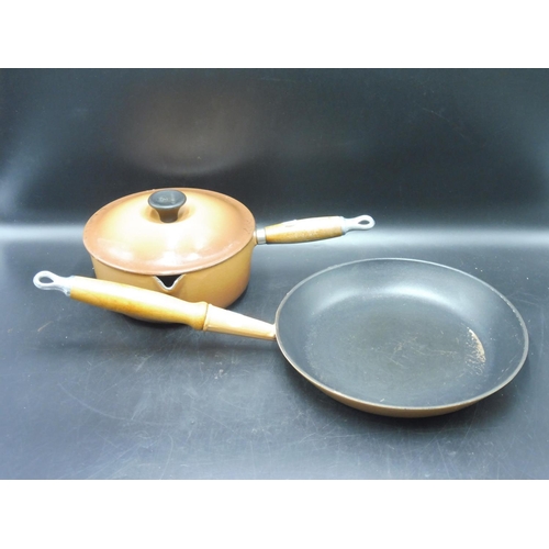 199 - Set of Le Creuset Cast Iron Sauce Pans and Frying Pan