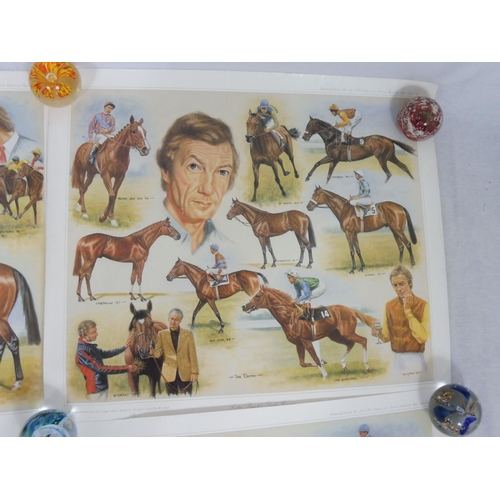 203 - Three Limited Edition Print's from Original Paintings by Peter Deighan Featuring Lester Piggot's Win... 