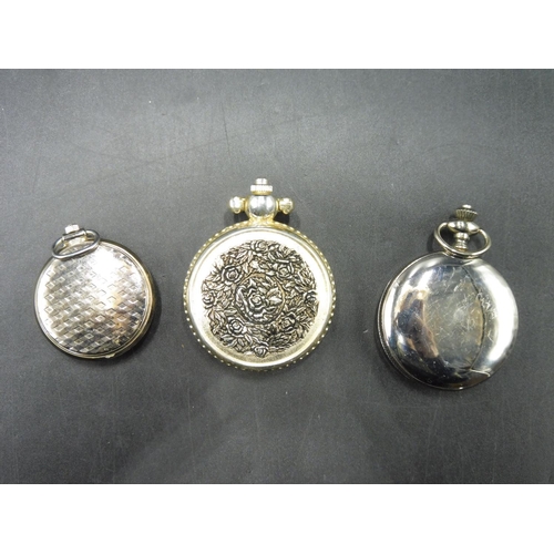 250 - Selection of 3 Pocket Watches including 2 Wind Up and a Quartz