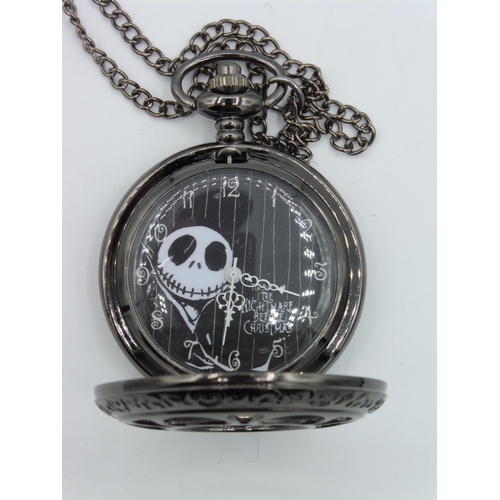 259 - Half Hunter- Tim Burtons The Nightmare before Christmas pocket watch on chain