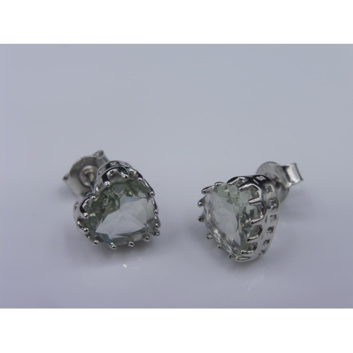 281 - Pair of Silver 925 Heart shaped earrings in presentation box