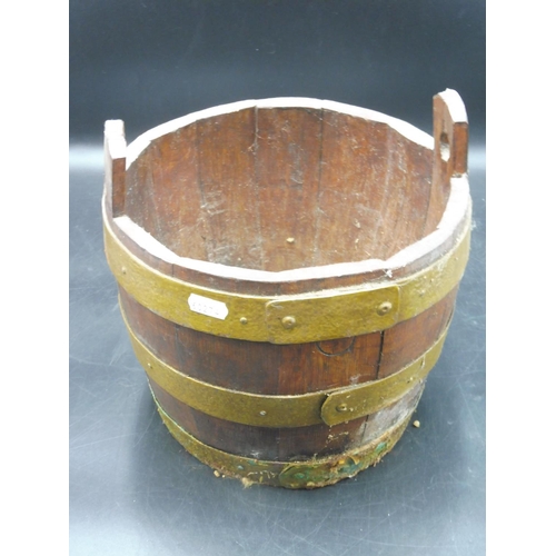 108 - Vintage Handmade Wood/Metal Bucket