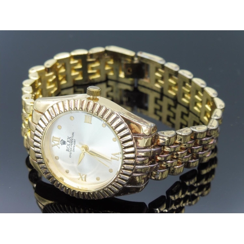 362 - Rolex watch with metal strap (unauthenticated)