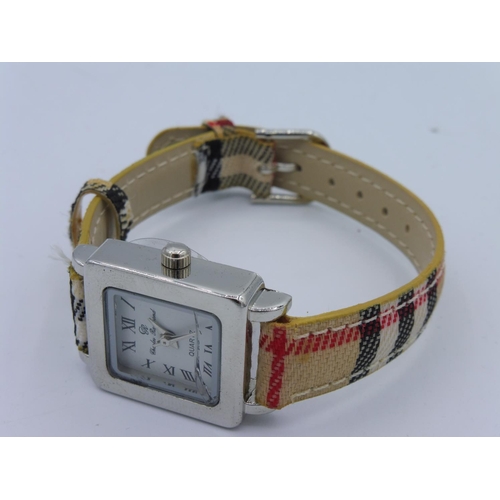 375 - Charles Raymond watch with leather strap in box