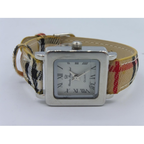 375 - Charles Raymond watch with leather strap in box