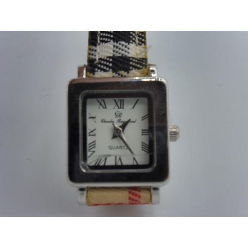 375 - Charles Raymond watch with leather strap in box