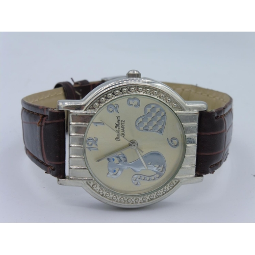 377 - Gianni Moretti Quarts watch with leather strap