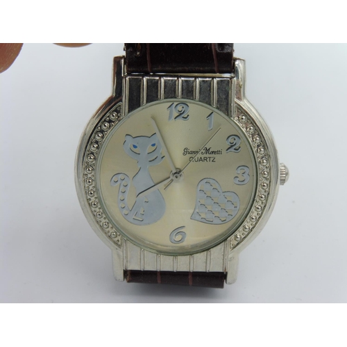 377 - Gianni Moretti Quarts watch with leather strap