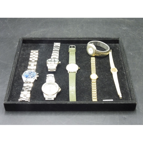 393 - Mixed Tray of Watches including Swatch, Rolex, Sekonda and More