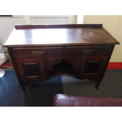 441 - Vintage Mahogany Sideboard with Brass Furniture