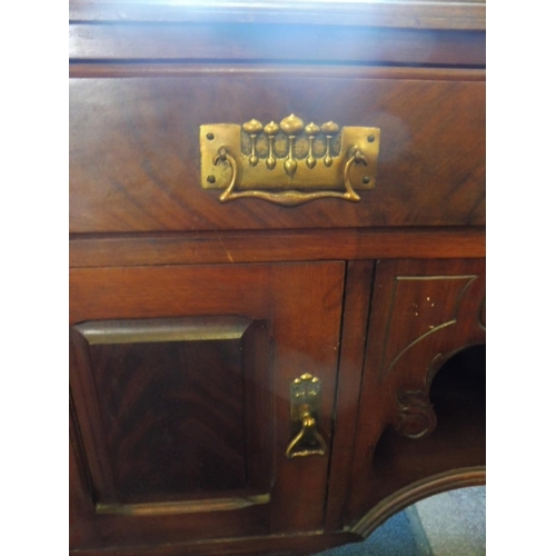 441 - Vintage Mahogany Sideboard with Brass Furniture