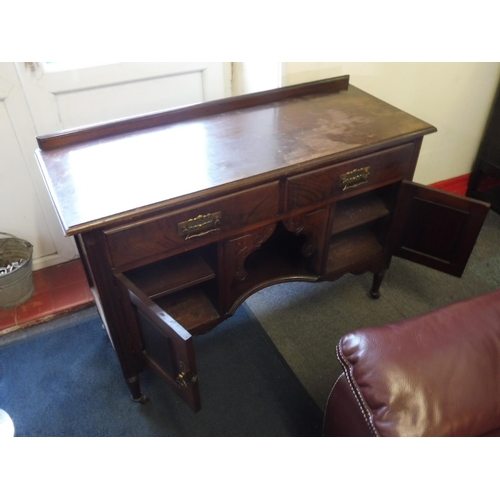 441 - Vintage Mahogany Sideboard with Brass Furniture