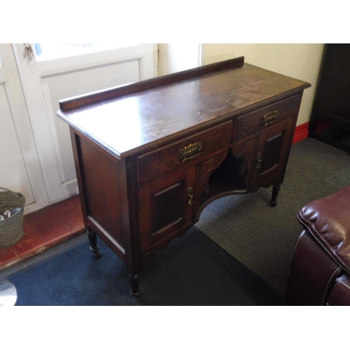 441 - Vintage Mahogany Sideboard with Brass Furniture